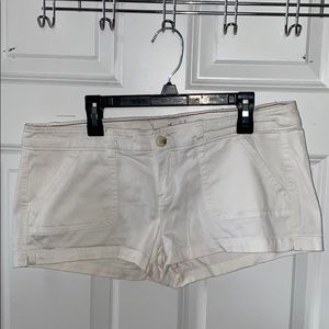 White Jean Shorts from Hollister